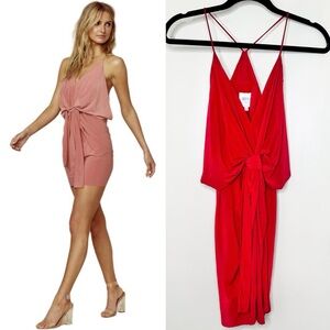 NWT MISA Los Angeles Domino Mini Dress in Red